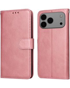 Mobigear Wallet iPhone 18 Pro Max Étui Portefeuille - Rose doré