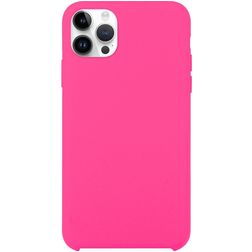 Mobigear Rubber Touch Coque iPhone 15 Pro Max Coque arrière en Silicone - Magenta