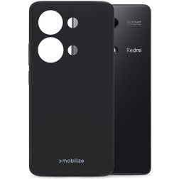 Mobilize Rubber Gelly Coque POCO M6 Pro Coque arrière en TPU Souple - Matt Black