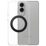 CARE by PanzerGlass Feature Case Coque Samsung Galaxy S25 Edge MagSafe Coque arrière Rigide Anti-Chocs avec Support Amovible - Transparent / Noir