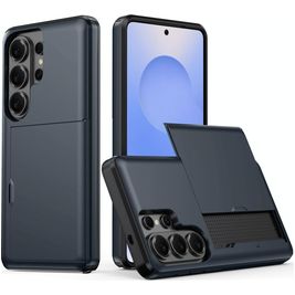 Mobigear Card Coque Samsung Galaxy S26 Ultra Coque arrière Rigide Anti-Chocs avec Porte-Cartes - Bleu Mobigear Card Coque Samsung Galaxy S26 Ultra Coque arrière Rigide Anti-Chocs avec Porte-Cartes - Bleu