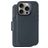 Decoded Detachable Wallet Housse iPhone 16 Pro MagSafe Etui avec Coque Détachable en Cuir Véritable Porte-Monnaie - Bleu Marin