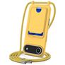 Mobigear Lanyard Card iPhone Air Coque avec cordon en Silicone et Porte-Cartes - Jaune