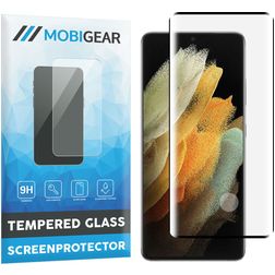 Mobigear Curved Samsung Galaxy S21 Ultra Verre trempé Protection d'écran - Compatible coque - Noir