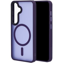 Mobiparts Hardcover Coque Samsung Galaxy S25 MagSafe Coque arrière Rigide - Satin Purple