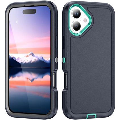 Mobigear Rugged iPhone 17 Plastique rigide Coque arrière Antichoc - Bleu foncé