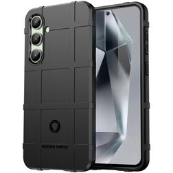 Mobigear Rugged Shield Coque Samsung Galaxy S24 FE Coque arrière en TPU Souple Anti-Chocs - Noir