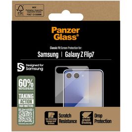 PanzerGlass Ultra Wide Fit Samsung Galaxy Z Flip 7 Verre trempé Protection d'écran - Compatible Coque