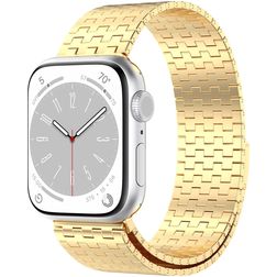 Mobigear London Bracelet Acier Apple Watch Fermeture magnétique - 49/46/45/44 mm - Or