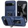 Mobigear Armor Ring Cam Slide Google Pixel 9 Pro XL Plastique rigide Coque arrière Antichoc avec bague de maintien et cache caméra coulissant - Bleu