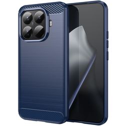 Mobigear Brushed Slim Coque Xiaomi 15T Pro Coque arrière en TPU Souple - Bleu