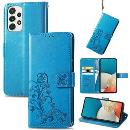 Mobigear Clover Housse Samsung Galaxy A73 Etui Porte-Monnaie - Bleu