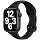Mobigear Sport Slim Bracelet Silicone Apple Watch Fermeture à clou et passant - 49/46/45/44 mm - Noir