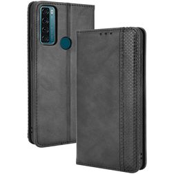 Mobigear Sensation Housse TCL 20 SE Etui Porte-Monnaie - Noir