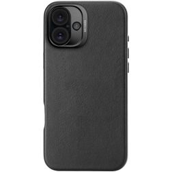 Decoded Coque iPhone 16 Plus MagSafe Coque arrière en Cuir Véritable - Noir