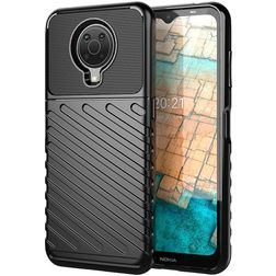 Mobigear Groove Coque Nokia G10 Coque arrière en TPU Souple - Noir