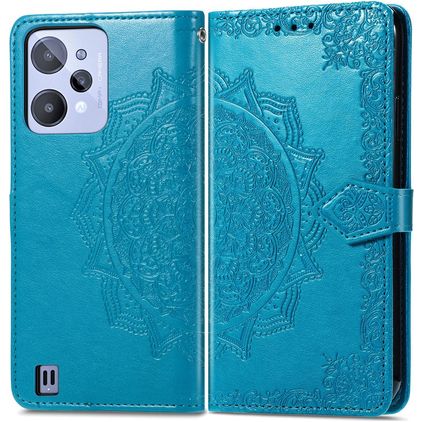 Mobigear Mandala Housse Realme C31 Etui Porte-Monnaie - Bleu
