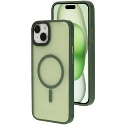 Mobiparts Hardcover Coque iPhone 15 Plus MagSafe Coque arrière Rigide - Satin Green