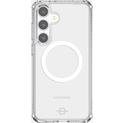 ITSKINS Level 2 HybridMagClear R Coque Transparente Samsung Galaxy S25 Plus MagSafe Coque arrière Rigide Anti-Chocs - Transparent