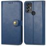Mobigear Snap Button Housse TCL 30 SE Etui Porte-Monnaie - Bleu
