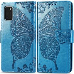 Mobigear Butterfly Housse Samsung Galaxy A41 Etui Porte-Monnaie - Bleu