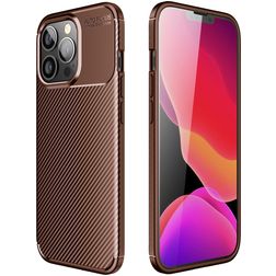 Mobigear Racing Coque iPhone 13 Pro Coque arrière en TPU Souple - Marron