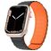 Mobigear Loop Mag Bracelet Silicone Apple Watch Fermeture magnétique - 42/41/40/38 mm - Noir / Orange