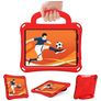 Mobigear Football Coque iPad Air 11 Pouces (2024) Coque arrière en EVA + Bandoulière + Support Amovible - Rouge
