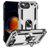 Mobigear Armor Ring Coque iPhone 17e Coque arrière Rigide Anti-Chocs avec Anneau-Support - Argent