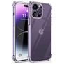 Mobigear Cushion Coque Transparente iPhone 14 Pro Coque arrière en TPU Souple Anti-Chocs - Transparent