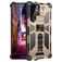 Mobigear Armor Stand Coque Samsung Galaxy S22 Ultra Coque arrière Rigide Anti-Chocs avec Support Amovible - Or