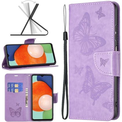 Mobigear Butterfly Housse Samsung Galaxy A13 4G Etui Porte-Monnaie - Violet