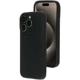 Mobiparts Coque iPhone 15 Pro MagSafe Coque arrière en Silicone - Noir