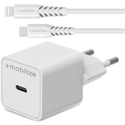 Mobilize - Simple USB-C Chargeur Apple Lightning 1 mètre Power Delivery 20W - Blanc