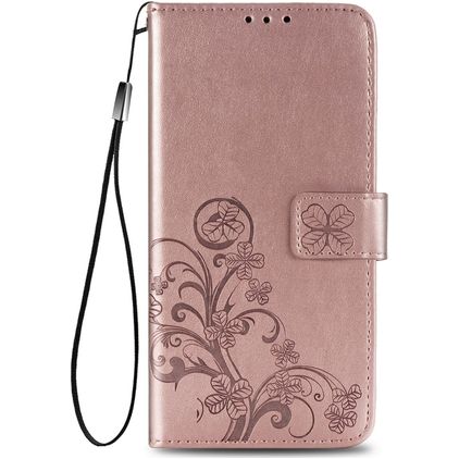 Mobigear Clover Housse Xiaomi Redmi 9A Etui Porte-Monnaie - Rose doré