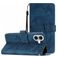 Mobigear Butterfly Housse iPhone 17 Etui Porte-Monnaie - Bleu