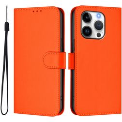 Mobigear Urban Wallet Housse iPhone 16 Pro Etui Porte-Monnaie - Orange