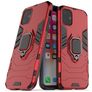 Mobigear Armor Ring Coque iPhone 11 Coque arrière Rigide Anti-Chocs avec Anneau-Support - Rouge