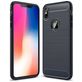 Mobigear Brushed Slim Coque iPhone XS Max Coque arrière en TPU Souple - Bleu