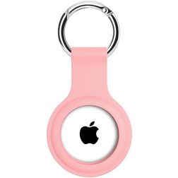 Xccess Keychain Coque Apple AirTag Porte-clés en Silicone Souple - Rose
