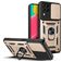 Mobigear Armor Ring Cam Slide Samsung Galaxy M53 Plastique rigide Coque arrière Antichoc avec bague de maintien - Or