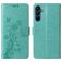 Mobigear Flowers Housse Samsung Galaxy A17 Etui Porte-Monnaie - Vert