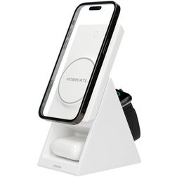 Mobiparts Triangle Station de recharge Sans câble 15W - Blanc