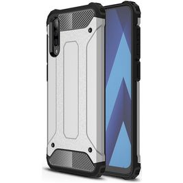 Mobigear Outdoor Coque Samsung Galaxy A50 Coque arrière Rigide Anti-Chocs - Argent
