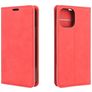 Mobigear Retro Slim Housse iPhone 12 Etui Porte-Monnaie - Rouge