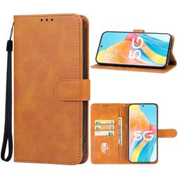 Mobigear Wallet Housse OPPO Reno 8T 5G Etui Porte-Monnaie - Marron