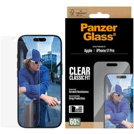 PanzerGlass Classic Fit iPhone 17 Pro Verre trempé Protection d'écran - Compatible Coque