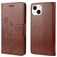 Mobigear Flowers Housse iPhone 14 Etui Porte-Monnaie - Marron