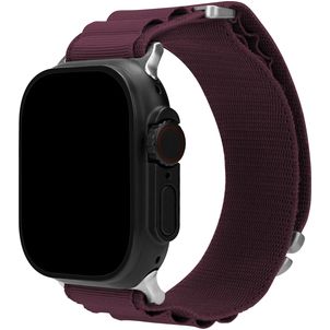 Mobilize Alpine Bracelet Nylon Apple Watch Fermeture boucle ardillon - 49/46/45/44 mm - Bordeaux
