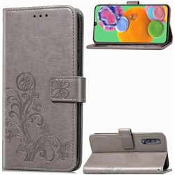 Mobigear Clover Housse Samsung Galaxy A21 Etui Porte-Monnaie - Gris